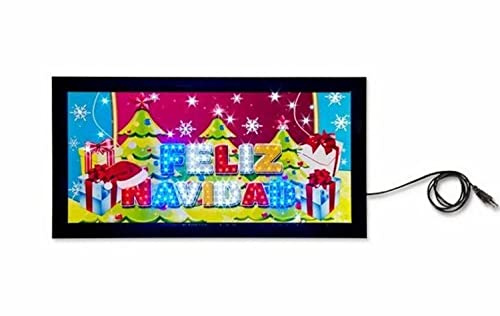 Cartel luminoso Feliz Navidad (Medidas del producto: 48x25x2,5cm)