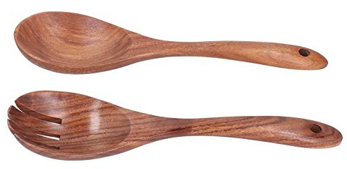April Gift Salad Servers, Acacia Wood Spoon, Natural Exquisite for Restaurant Home