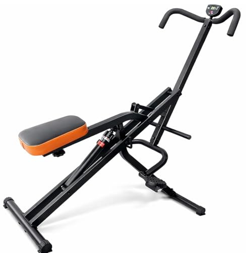 FFitness Power Body Crunch: Multifunktionaler Total Crunch für Brust, Gesäß, Bauchmuskeln, Beine und Arme - Grau, Manuell, 12 Widerstandsstufen, Display
