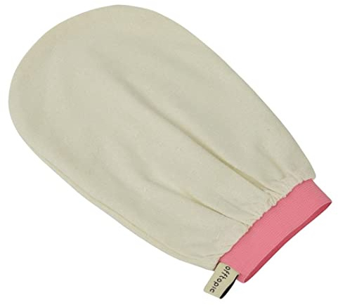 OFFTOPIC Exfoliating glove in 100% raw silk perfect for an effective and safe peeling and scrub for your skin | Body Exfoliating Glove | Set of 2