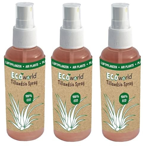 vdvelde.com - Ecoworld Tillandsien Spray/Luftpflanzen Pflegespray - 3er Set 125 ml Flüssigdünger - Universal - Ökologische aus eigen Gärtnerei - Für kräftige und intensiver gefärbte Pflanzen