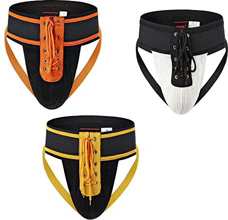BaronHong Slip pour Homme Jockstrap Supporter athlétique Ceinture Large Confortable sous-vêtement de Sport pour Homme Slip pour Sport de Gym (Lot de 3 (B), M)