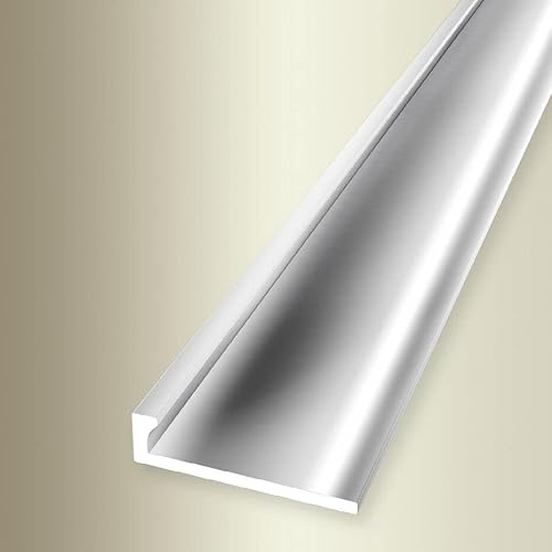 PROVISTON | Abschlussprofil | Breite: 21 mm | Höhe: 2 mm | Länge: 2500 mm | Aluminium Natur | Ungestanztes Profil | Ungebohrt