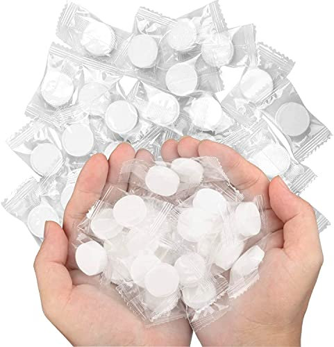 DBALL 150 Piezas Toallitas Comprimidas en Pastillas Portátiles Mini Toallas Comprimidas Toallas Desechables de Múltiples Fines para Belleza Salón Deportes al Aire Libre