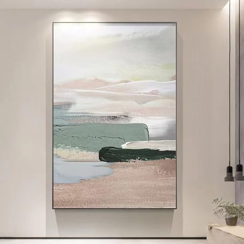 Acrylbilder Auf Leinwand Handgemalt,Handgemalte Wandmalerei Der Modernen Kunst, Handgefertigte Sandstein-Abstrakte, Rahmenlose Handgemalte Ölgemälde Auf Leinwand, Wandkunst Für Wohnzimmer, Schlafz