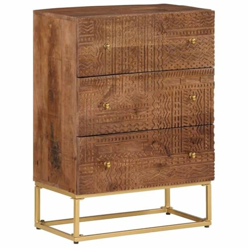 vidaXL Kommode 55x30x76 cm Massivholz Mango und Eisen
