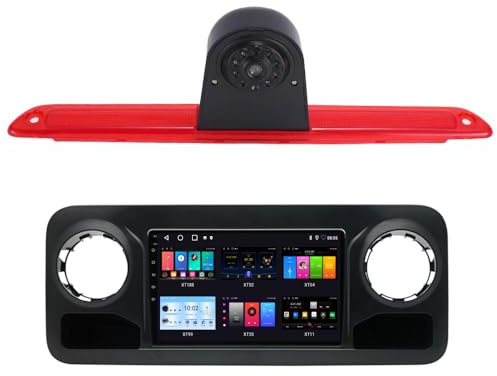 AHD GPS Sat NAV Navigation Navigator Canbus Autoradio CarPlay & Android Kompatibel mit Mercedes-Benz Sprinter B907 B910/Tourer Bus/Kasten B909 311 314 315 316 317 318 (Autoradio+Rückfahrkamera)