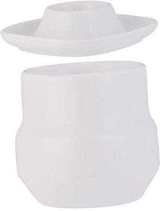 Amosfun 2piezas Hueveras Cerámicas para Huevos Blancas Elegantes y Duraderas para Su Cocina