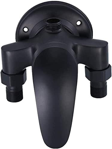 Moderno Parete Ottone Bagno Doccia Miscelatore Rubinetti Singola Leva Fredda e Calda Rubinetto Acqua Nera Vernice Esterna Giardino Rubinetti Kit Rubinetti Esterni per
