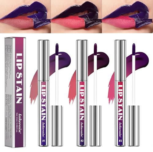 Peel Off Lip Tint 3 Colors Detachable Lip Liner Long Lasting Waterproof Matte Lip Gloss Liquid Lipstick Pigmented Lip Pencil (3Colors/Set)