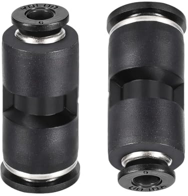 TA-VIGOR 12mm to 6mm Push Fit Union Fitting Quick Install 2Pcs | Plastic Material, Compression Connection, Suitable For Air Compressors And Vacuum Systems for PU PA PE Nylon Tubing