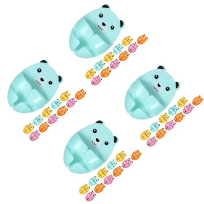 DIYEAH 4sets Easy Install Adhesive Hooks Adhesive Cable Clips Wall Plug Holder Cord Organizers Wire Clips No Drill Required 12pcs*4