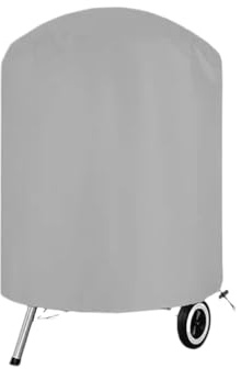 CGUOHU Grillabdeckung Runde, graue Grillabdeckung aus 210D-Gewebe, wasserdicht und robust, ideal for Feuerstellen, Öfen und Grills im Garten. Abdeckhaube Grill(70x70cm)