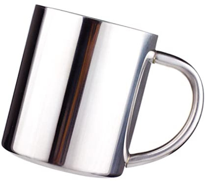 HOLIDYOYO Tazza Da Caffè in Acciaio Inossidabile Boccali Con Manici Tazza Di Caffè Latte Tazze Da Caffè Resistenti Calore Tazze in Acciaio Inossidabile