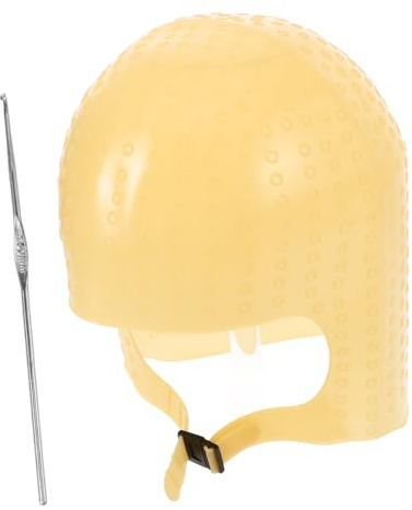 SAFIGLE 1Juego Gorro de Silicona Reutilizable para Teñir el Cabello Sombrero Profesional para Resaltar Mechas Salón o Doméstico Herramienta de Coloración y Práctica