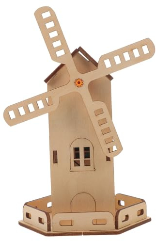 TOYZFRIENDY Solar Holzbaukasten Windmühle DIY Solarenergie Bastelset Für Junge Mädchen Leichte Montage Sicherer Kindergeburtstag Lernspielzeug Mädchen Und Jungen Spielerisch Wissenschaft Entde