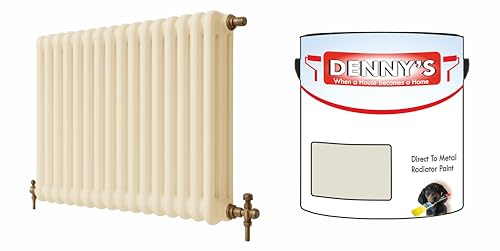 SCOOBYS PAINTS BACK IN THE MIX Direct to Metal Radiator Paint, Heat Resistant, 250ml, Brush-On Application Metallic and solid Colours (Cream)