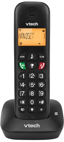 Téléphone sans Fil VTech DECT, répondeur, Blocage d’appels, Identification/Attente d’Appel, répertoire, 13 h autonomie, rétroéclairé, Haut-Parleur Mains Libres et contrôle Volume Sonnerie | CS950