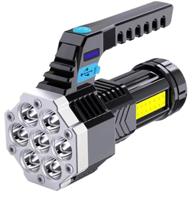 Lampe De Poche Rechargeable,4 Modes Étanche Puissante Lampe De Poche | 7 LED Super Éclairage Latéral - Pour Survie Camping Randonnée Panne De Courant Pique-nique Pêche Voiture Camion Travail Voyage Su