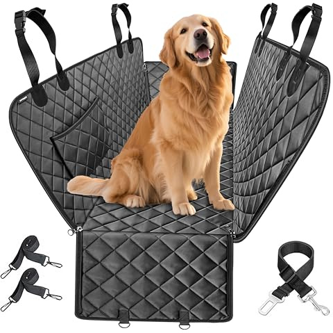 Protection Voiture Chien ArrièRe pour Animaux, AlèSe ImperméAble et Anti-Rayures pour Chien, Tissu Oxford 600d, Housse Voiture Chien Universelle pour Voitures ParticulièRes, Camions et SUV