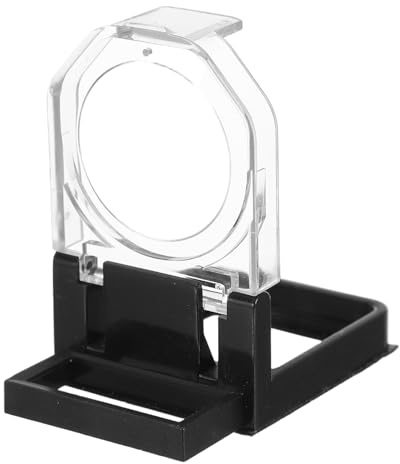 Veemoon Protector de Botón Pulsador Adhesivo 52x34 Mm Transparente Base Negra, Cubierta Protectora para Interruptores de Luz Industrial, Tapa para Caja de Botón, Uso Seguro y