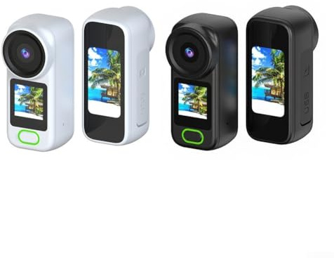 Action Camera compatta 4K, foto da 12 MP, piccola videocamera per casco ciclismo moto, POV portatile Vlogging (bianco)