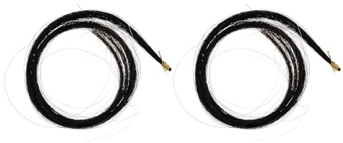 Lurrose Cheveux de Viola pour Archet d'Alto, Accessoires 2PCS, Crin de Cheval Naturel, Pour Réparation et Performance en Concert