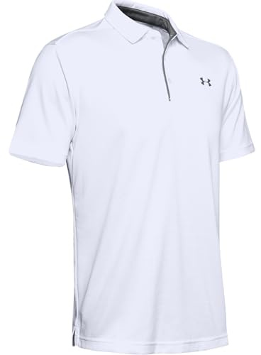 Under Armour herr Polo Tech Polo, Vit (100)/grafit, M