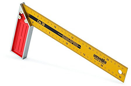 AUSONIA - 47462 Zimmermannswinkel Anschlagwinkel aus aluminium 30 CM mit Skala