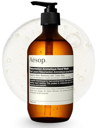 Aesop Resurrection Aromatique Hydrating Hand Wash | Gentle Non-Drying Hand Soap with Mandarin Rind, Rosemary, & Lavender | Moisturizing Kitchen & Bathroom Soap | 16.9 oz