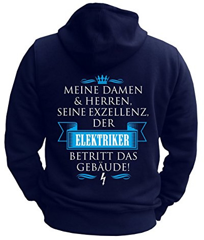 Spaß Kostet Herren Kapuzenjacke Seine Exzellenz DER ELEKTRIKER Motiv für Arbeit Freizeit
