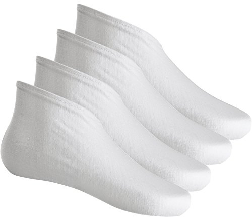 2 Paar Feuchtigkeitsspendende Socken, Fuß-Spa-Socken aus Baumwolle, kosmetische Socken für trockene und gerissene Haut und Hornhaut, Weiß