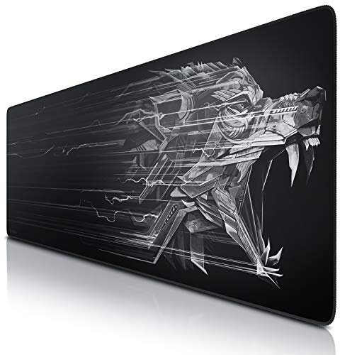 TITANWOLF - Extra Large Gaming Mouse Mat 1200x400mm Oversize - XXL Mouse Pad - Desk Pad XXXL Extended – Mice Mat Pad For Precision and Speed - Non-Slip Rubber Base – For Mouse and Keyboard - Black