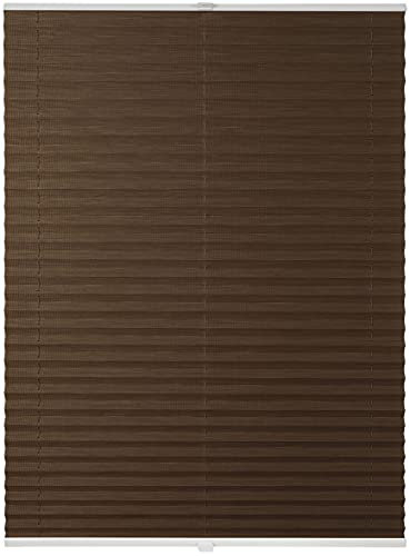 ondeco Plissee auf Maß Bamboo für alle Fenster innen, Montage in Glasleiste Spannschuh, Sonnenschutz-Rollo lichtschutz und Blickdicht Dunkelbraun Bamboo B: 71-80 cm, H: 101-150 cm