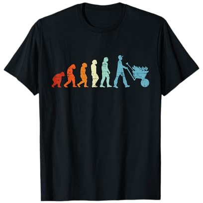 Evolution Gardener Gift Garden Evolution of Man Gardening T-Shirt