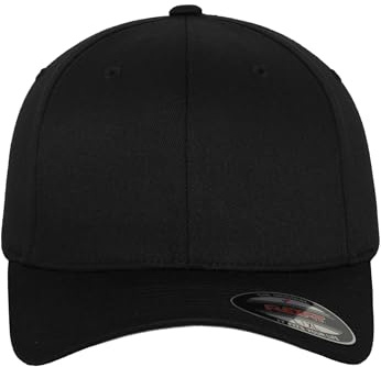 Flexfit Unisex Cap Flexfit Wooly Combed, Unisex Baseballkappe, Kids, blk/blk