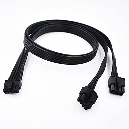 12 Pin GPU Power Adapter Cable for EVGA & Seasonic PSUs – Mini 12 Pin to 2x 8 Pin (6+2) PCIe, 18AWG Sleeved 24.8-inch for RTX 3090/3080/3070/3060/3050 Founders Edition (Not for Corsair/RTX 40)