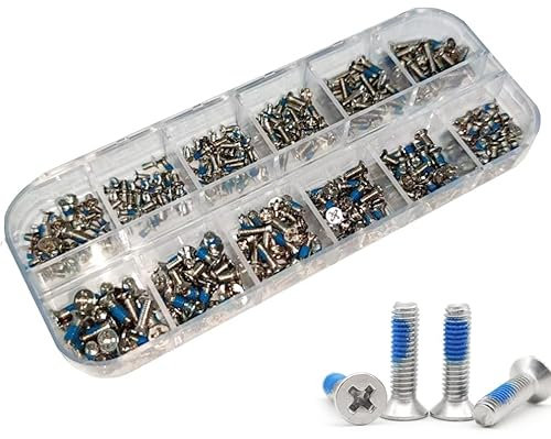 Persberg 360pcs 12size Laptop Notebook Tiny Computer Replacement Electronic Screws Assortment Kit Silver,M2 M2.5 M3,for Lenovo Toshiba Gateway Samsung HP IBM Dell Sony Acer Asus HardDisk SATA SSD(11)