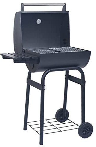 Tidyard Barbecue,Griglia,da Giardino,con Affumicatore e Ripiano,con Ruote,75x8x120 cm,Barbecue Balcone,Barbecue da Giardino,Barbecue a Carbone,Barbecue a Carbonella,Barbecue da Esterno