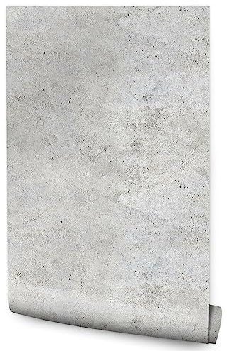 Muralo - Selbstklebende Tapete Klebefolie für Möbel Möbelfolie selbstklebend Klebefolie für Küche Wohnzimmer Schlafzimmer Türfolie selbstklebend - Türtapete Wandtapete Betonoptik Grau [50 x 300 cm]