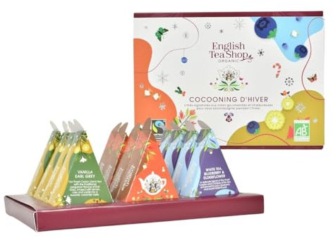 English Tea Shop - Coffret thés et infusions biologiques - 12 sachets pyramides - Sélection d'infusions - Idée cadeau femme
