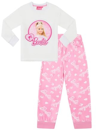 Barbie Girls Luxury Fleece Long Pyjama Set (3-4 Years) Pink
