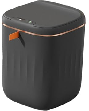 rockible Poubelle à Induction intelligente, poubelle sans contact, Portable, automatique, pour bureau, salle de bain, chambre à coucher, 20L or noir