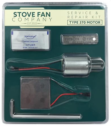 Forest Master - Stove Fan Service Kit – Enhance Efficiency with TEG Module, Thermal Paste & Bi-Metal Strip (Type 370 & 500 Motor) (Type 370)