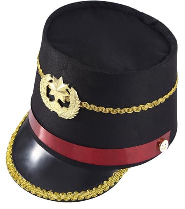 GRONGU Wachhut Halloween Party Drum Majors Hut für Erwachsene Vintage Drum Majors Hut mit großer Feder zum Fotografieren Mittelalter Hut für Männer Mittelalter Hüte für Frauen Mittelalter Hut mit