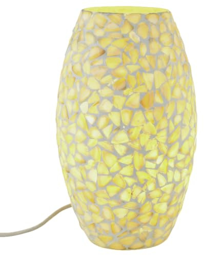 Boho Tischlampe Tiaga Motiv 2 handgefertigt aus Glas-Mosaik Dekoration
