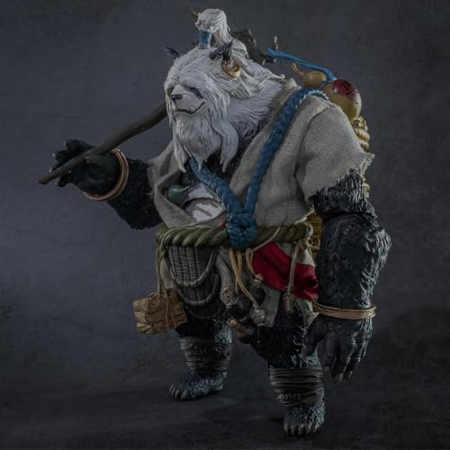 GWTCTOY Pipigirl FuRay Planet Originallizenz 1:12 Actionfigur, 20 cm große Panda-Actionfiguren, Furay Planet-Serie Yin, Yang, 26 bewegliche Gelenke, Bausätze für sammelbare Tier-Actionfiguren (weiß)
