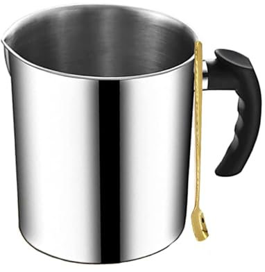 Candle Making Pouring Pot, Stainless Steel Wax Melting Pot with Heat-Resistant Handle, Double Boiler Candle Making Pitcher with Dripless Pouring Spout Design for Make Your Own Candles