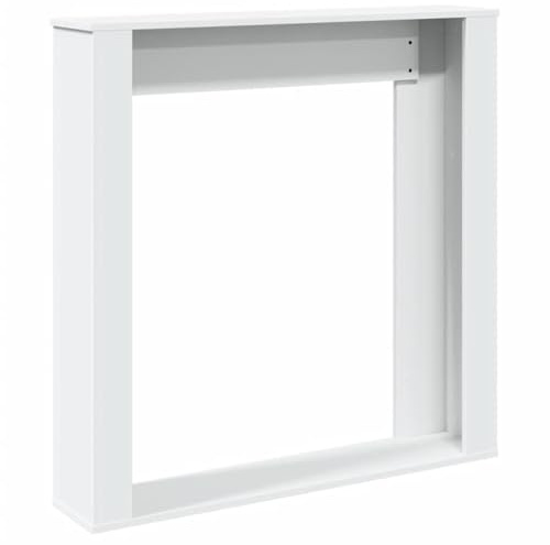 Gecheer Kaminumrandung,Dekorative Kaminkonsole,Kaminsims Dekokamin für Wohnzimmer,Kaminattrappe Kaminverkleidung 100 x 20 x 100 cm (B x T x H) für Elektrokamine,Max. Traglast:30 kg Holzwerkstoff
