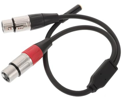 Toyvian Xlr-stecker Dual-xlr-buchse Out Mikrofonadapter Für Audiomixer-controller Schwarz